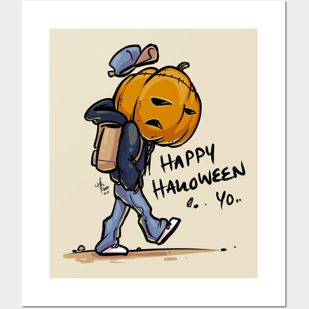 Happy Halloween v2 Wall Art by MBGraphiX